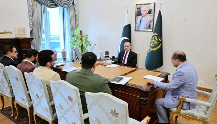 Prime Minister Shehbaz Sharif chairs an emergency meeting on health sector affairs and the recent fire incident at the Pakistan Institute of Medical Sciences (Pims) on September 2, 2026. — APP
