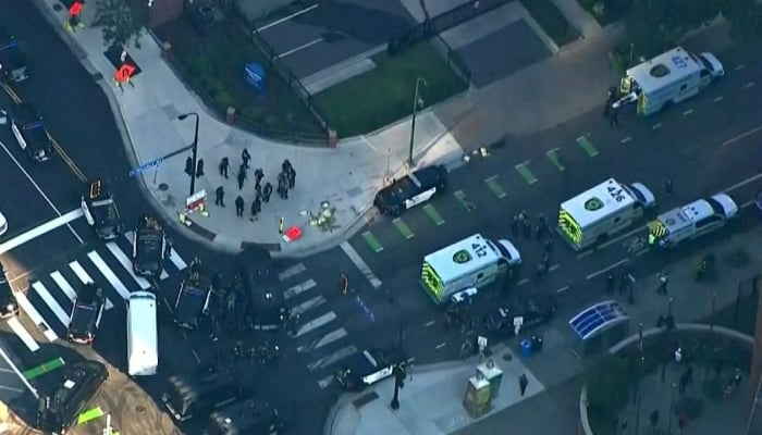 Police respond to a shooting authorities said involved multiple victims in Minneapolis, Minnesota, U.S., September 2, 2026 in a still image from aerial video. — Reuters