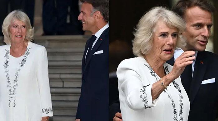 Queen Camilla and Macron's courteous exchange catches eyes