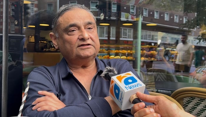 Dr Asim Hussain, former federal minister and President Asif Ali Zardari’s most trusted friend, speaks to Geo News during an interview. — Reporter