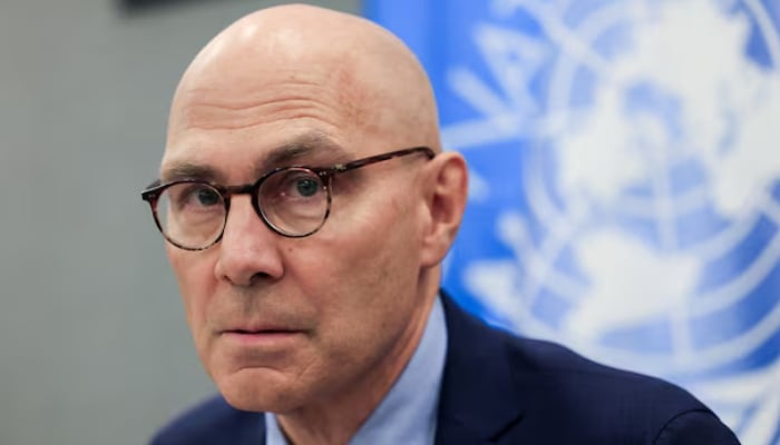 United Nations High Commissioner for Human Rights Volker Turk holds a press conference in Beirut, Lebanon, July 27, 2026. — Reuters