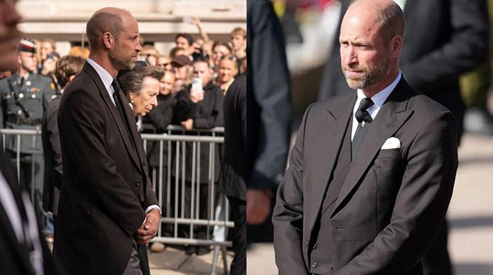 Prince William stood out from European counterparts in black suit
