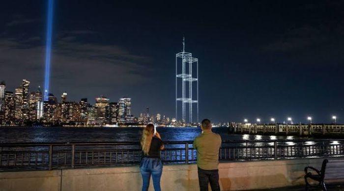 New York marks 25th anniversary of 9/11 with drone tribute recreating twin towers