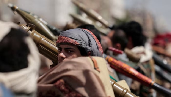 A Houthi follower looks on during a pro-Iran demonstration  in Sanaa, Yemen, as US-Israel conflict with Iran continues.— Reuters/File