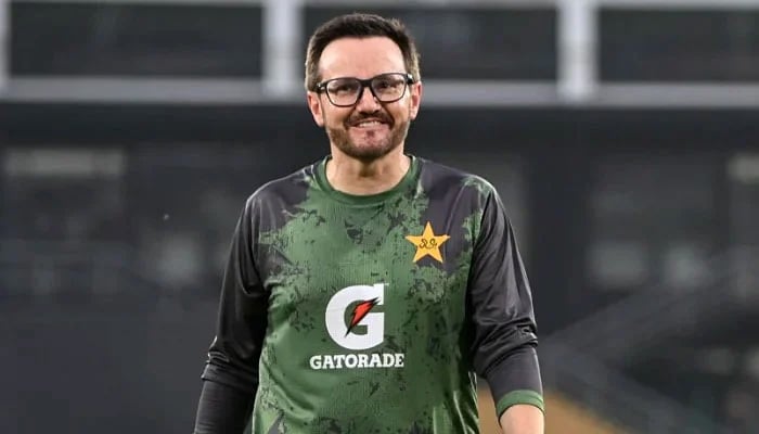 Head coach Mike Hesson pictured during a Pakistan Mens T20 Squad Media Opportunity at National Stadium on July 14, 2025 in Karachi, Pakistan. — AFP